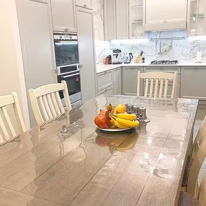 طلق رومیزی مدل کریستال ضخیم کد A100-T190 سایز 190×100 سانتی متر