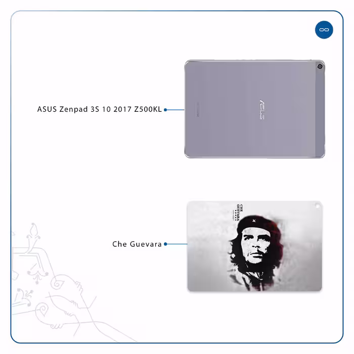 برچسب پوششی ماهوت مدل Che-Guevara مناسب برای تبلت ایسوس Zenpad 3S 10 2017 Z500KL
