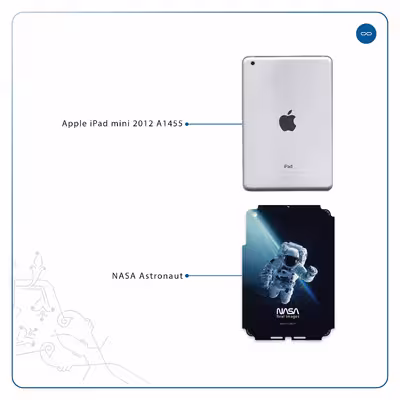 برچسب پوششی ماهوت مدل NASA-Astronaut مناسب برای تبلت اپل iPad mini 2012 A1455