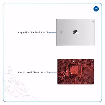 برچسب پوششی ماهوت مدل Red Printed Circuit Board مناسب برای تبلت اپل iPad Air 2013 A1475