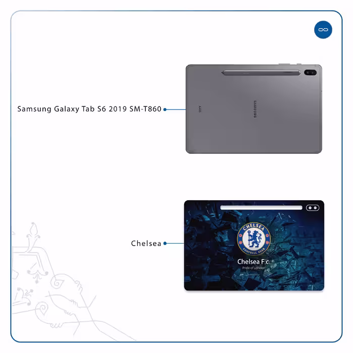 برچسب پوششی ماهوت مدل Chelsea مناسب برای تبلت سامسونگ Galaxy Tab S6 2019 SM-T860