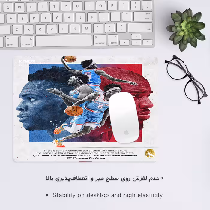 ماوس پد هومرو مدل A8345 طرح بسکتبال قهرمانی NBA