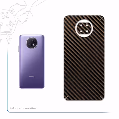 برچسب پوششی ماهوت مدل Glossy-Brown-Fiber مناسب برای گوشی موبایل شیائومی Redmi Note 9T