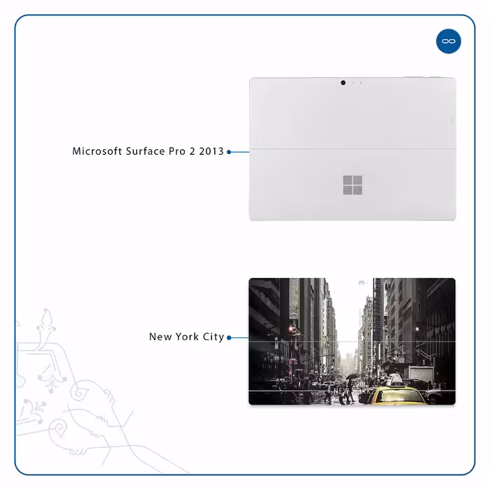 برچسب پوششی ماهوت مدل New York City مناسب برای تبلت مایکروسافت Surface Pro 2 2013