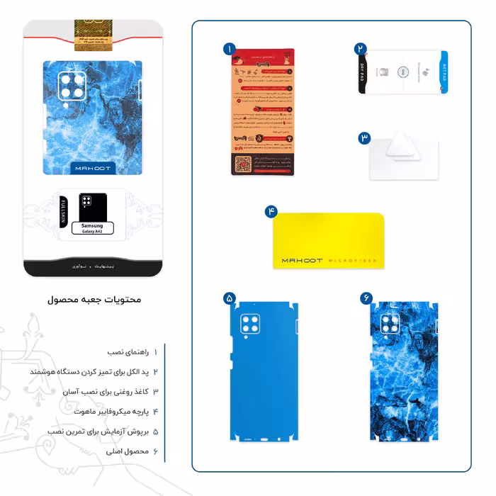 برچسب پوششی ماهوت مدل Blue Marble-FullSkin مناسب برای گوشی موبایل سامسونگ Galaxy A42