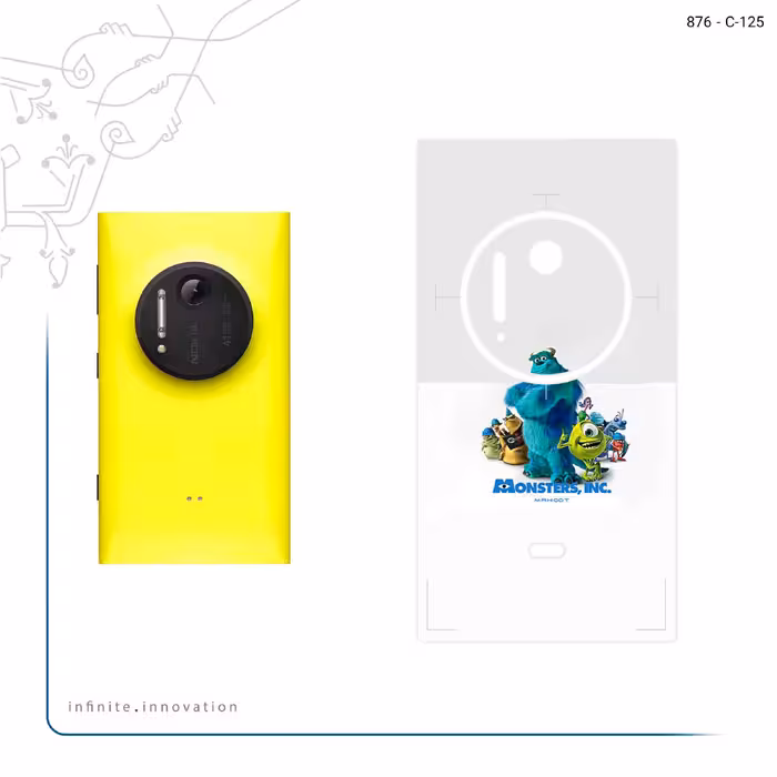 برچسب پوششی ماهوت مدل Monsters Inc مناسب برای گوشی موبایل نوکیا Lumia 1020