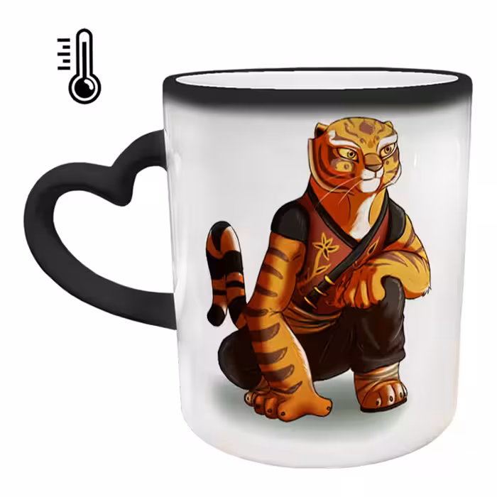 ماگ حرارتی مدل دسته قلبی طرح پاندا کونگ فو کار کد 90