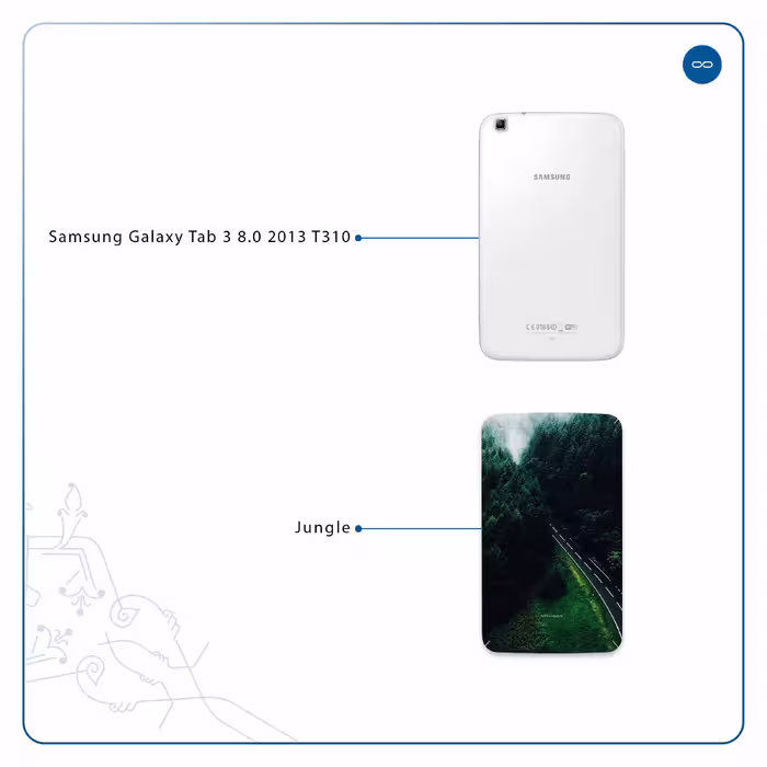 برچسب پوششی ماهوت مدل Jungle مناسب برای تبلت سامسونگ Galaxy Tab 3 8.0 2013 T310