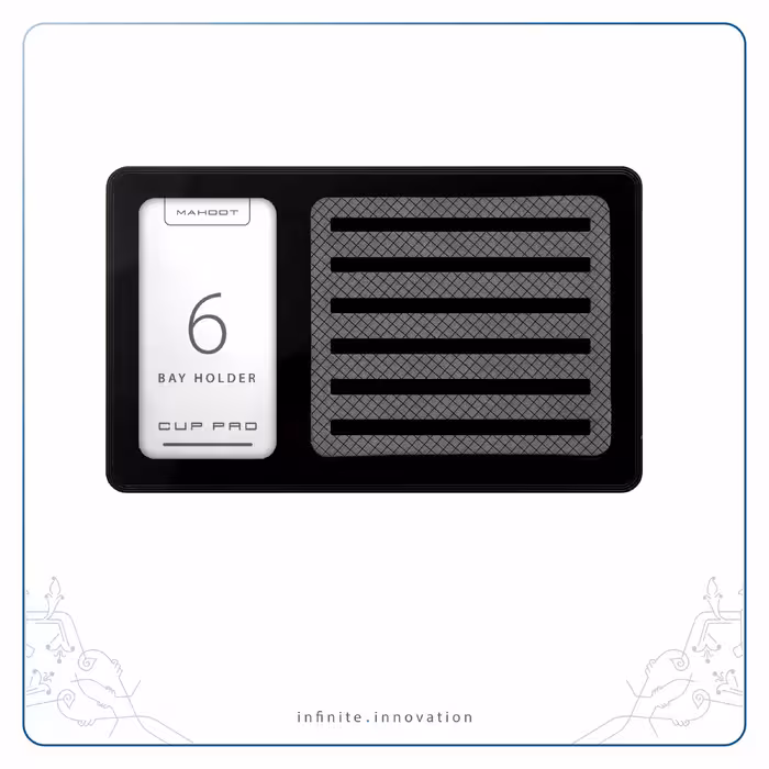 زیر لیوانی ماهوت مدل Metallic-White بسته 6 عددی