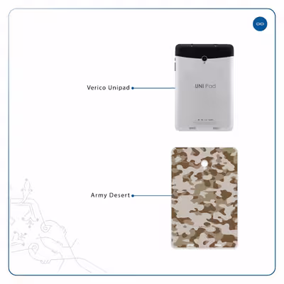 برچسب پوششی ماهوت مدل Army-Desert مناسب برای تبلت وریکو Unipad