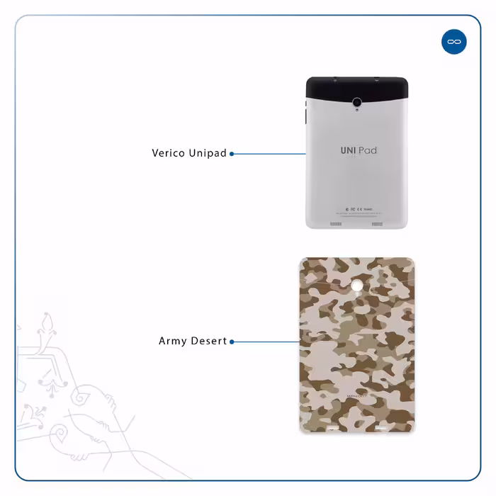 برچسب پوششی ماهوت مدل Army-Desert مناسب برای تبلت وریکو Unipad