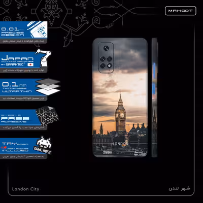 برچسب پوششی ماهوت مدل London-City-FullSkin مناسب برای گوشی موبایل شیائومی Redmi Note 11
