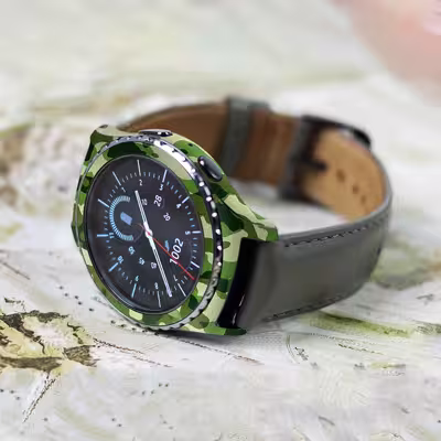 برچسب ماهوت طرح Army_Green مناسب برای ساعت هوشمند سامسونگ Galaxy Gear S2 Classic