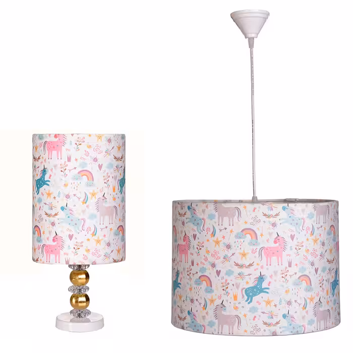 چراغ خواب کودک مدل تکشاخ به همراه ساعت و لوستر