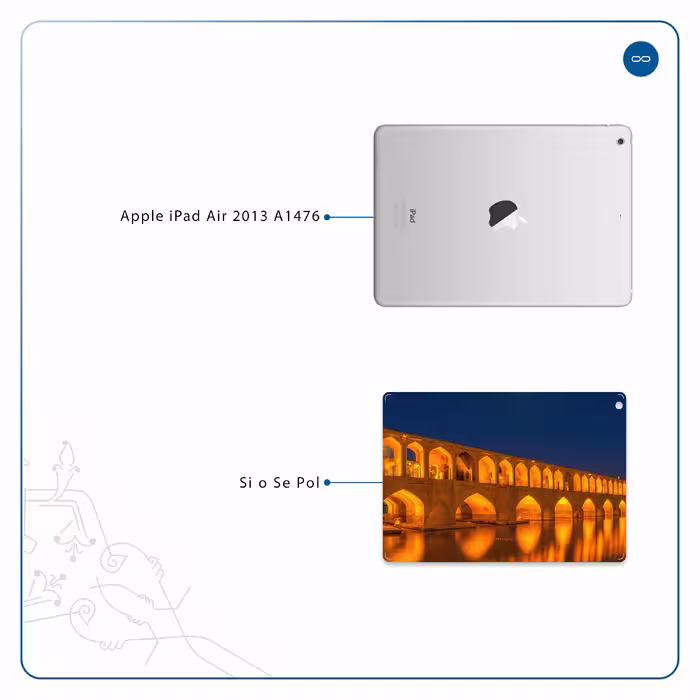 برچسب پوششی ماهوت مدل Si-O-Se-Pol مناسب برای تبلت اپل iPad Air 2013 A1476