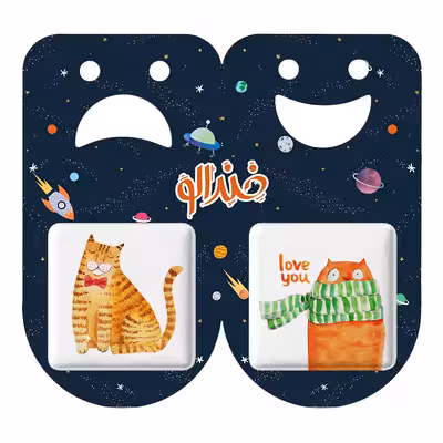 پیکسل خندالو مدل گربه کد 52645270 مجموعه 2 عددی