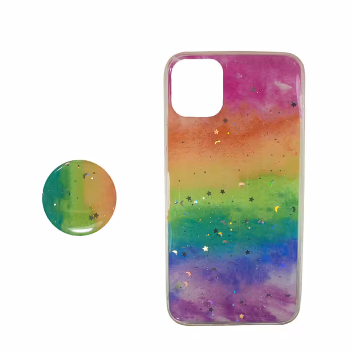 کاور مدل سیلیکونی مناسب برای گوشی موبایل اپل iPhone 11 به همراه پاپ سوکت