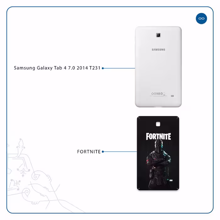 برچسب پوششی ماهوت مدل Fortnite-Game مناسب برای تبلت سامسونگ Galaxy Tab 4 7.0 2014 T231