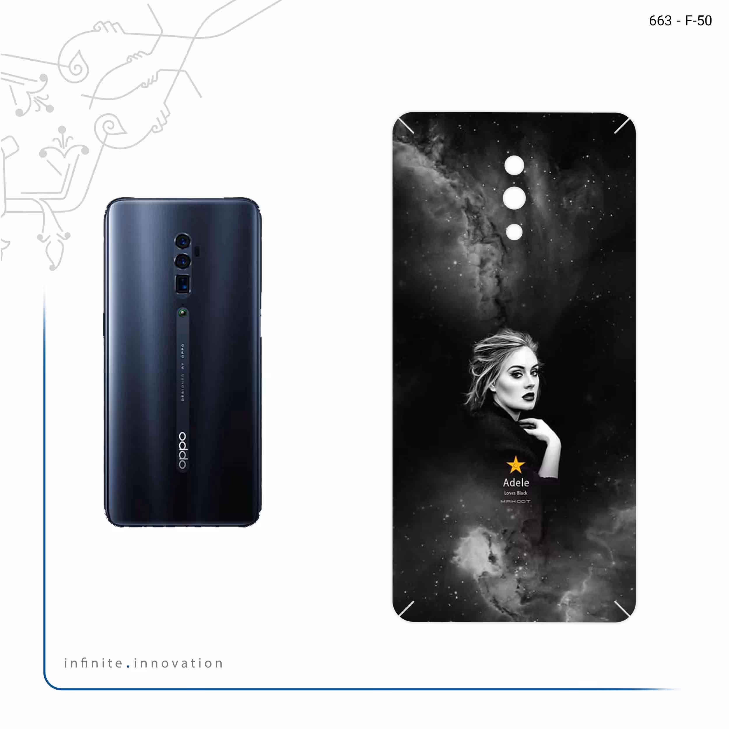 برچسب پوششی ماهوت مدل Adele مناسب برای گوشی موبایل اپو RENO 10X