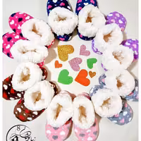 پاپوش مخمل داخل خز ساق بلند طرح قلب وارداتی کفه استپ دار 