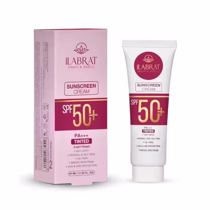 کرم ضدآفتاب ضدلک رنگی ایلابرت (بژ روشن)  SPF50