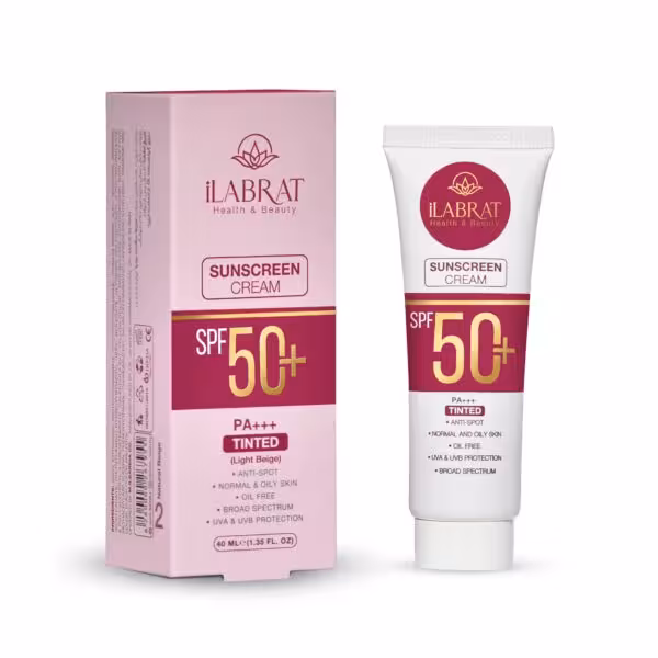 کرم ضدآفتاب ضدلک رنگی ایلابرت (بژ روشن)  SPF50