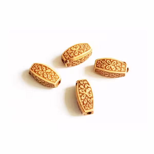 مهره طرح چوب رنگ روشن 14 میلی متر بسته 15 عددی