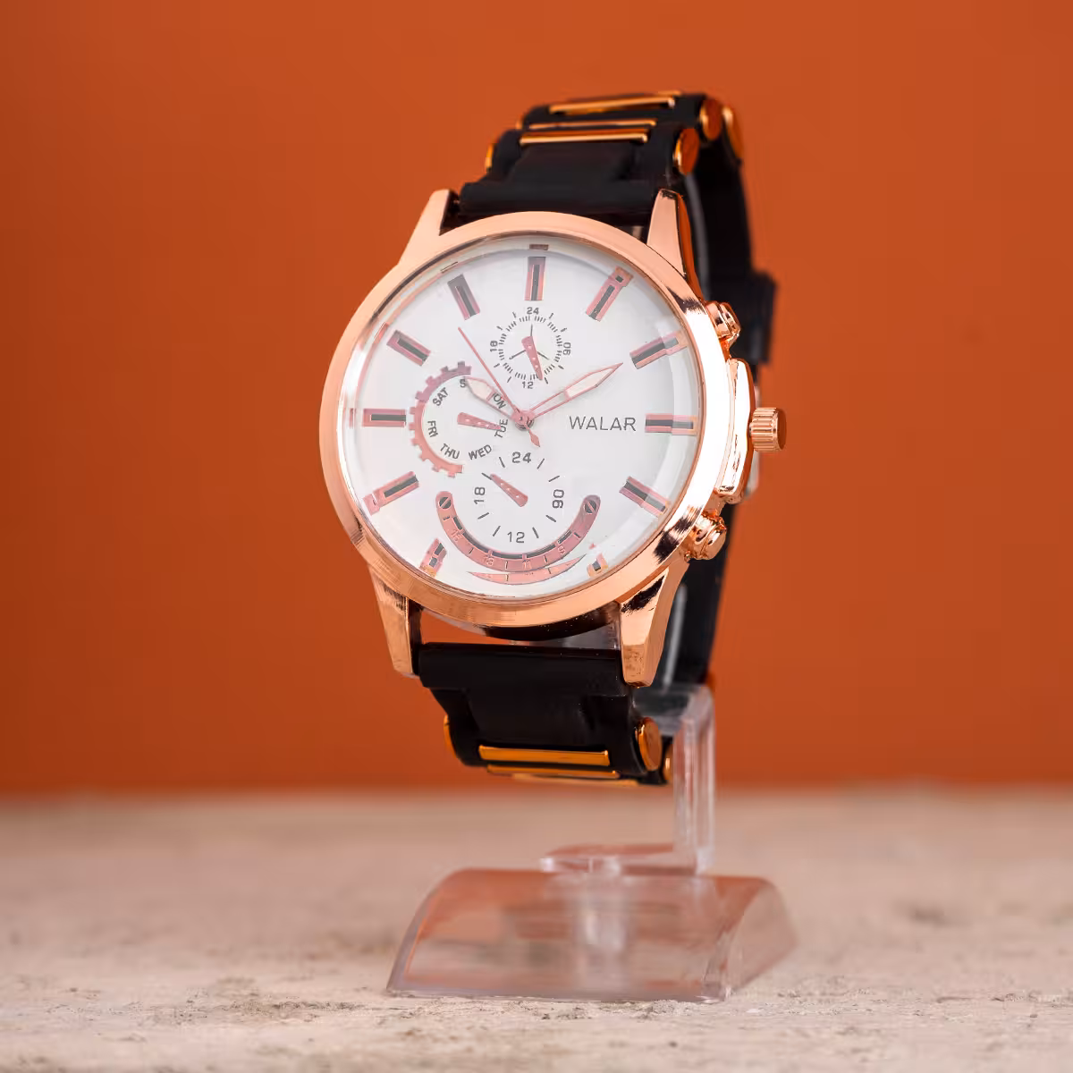 ساعت مردانه walar رزگلد مدل A720