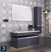 روشویی کابینتی لوکس کابین مدل 605A طوسی