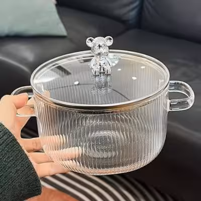 قابلمه پیرکس نقره ای شعله مستقیم