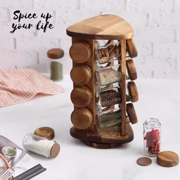 جا ادویه مثلثی 12 تایی گردان آکاسیا 99126(چوب تیره) لونا رابروود