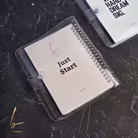 كلاسور شفاف سايز A5 طرح Just Start
