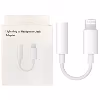 تبدیل Lightning به جک مادگی 3.5 میلی متری پک سفید