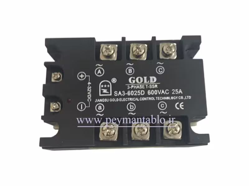 رله الکترونیکی SSR سه فاز 25 آمپری GOLD