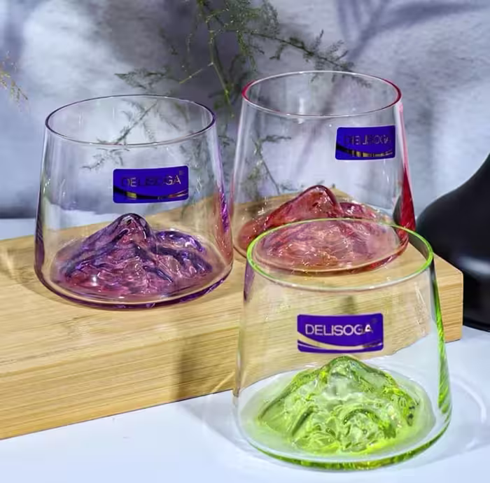 نیم لیوان کوه یخ رنگی دلی گلس DELI GLASS