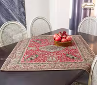 رومیزی 1×1 ترمه هاشمی کد 17 قرمز