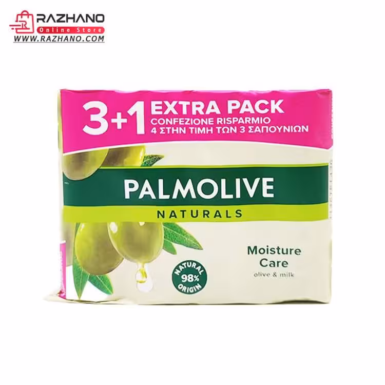 صابون پالمولیو PALMOLIVE مدل عصاره زیتون بسته 4 عددی