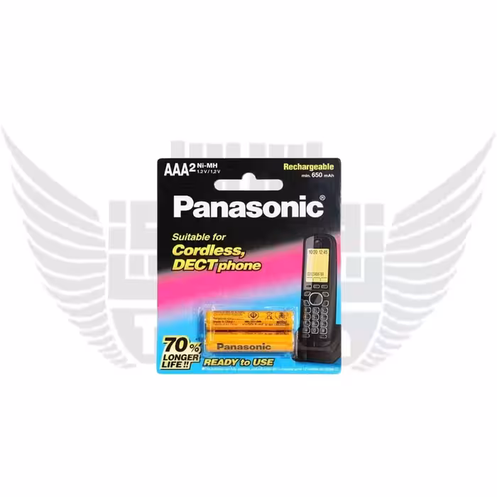 باتری نیم قلمی شارژی تلفن بی سیم پاناسونیک مدلBK-4LDAW/2BT