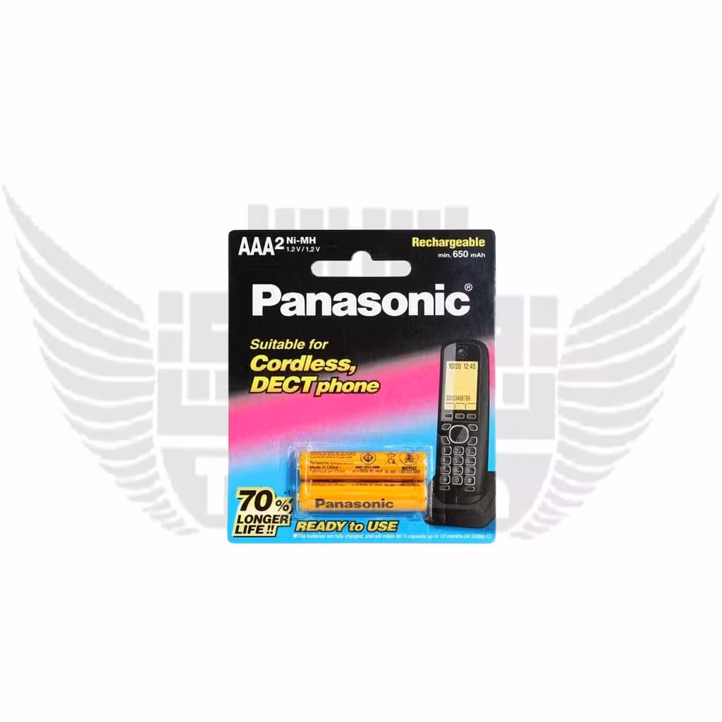 باتری نیم قلمی شارژی تلفن بی سیم پاناسونیک مدلBK-4LDAW/2BT