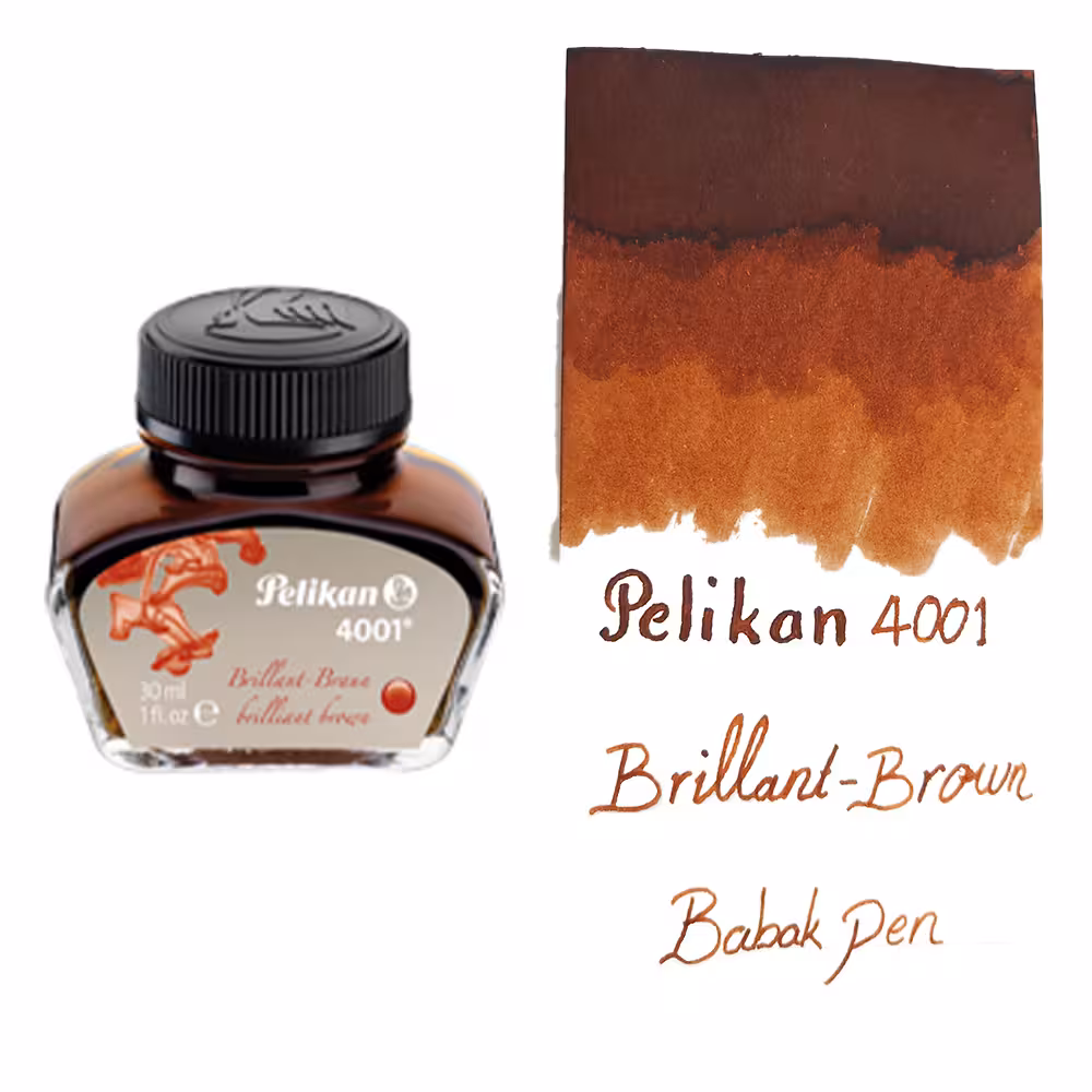 جوهر خودنویس پلیکان قهوه ای 30 میل 4001 pelikan Brown