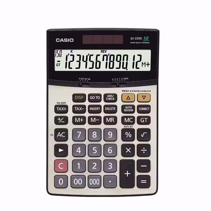 ماشین حساب کاسیو مدل DJ-220-D
