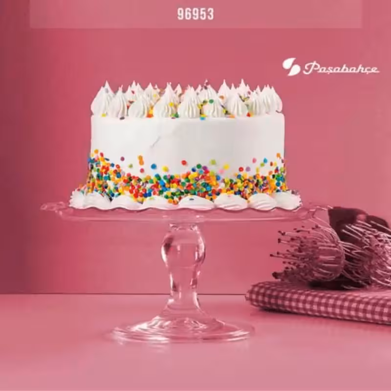 کیک خوری پایه دار متوسط بدون درب پاشاباغچه  کد Patisserie-96953