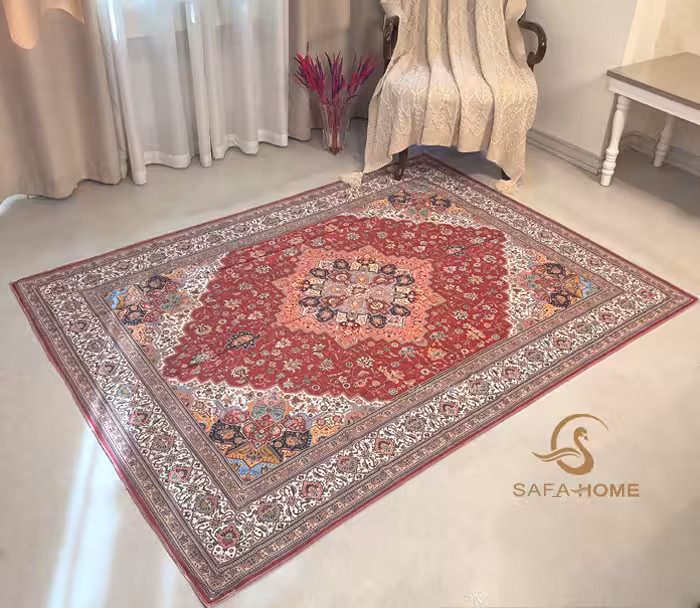 زیر سفره ای طرح فرش لاکی کد 1228