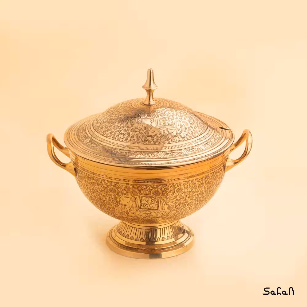 شکلات خوری برنجی قلم زنی