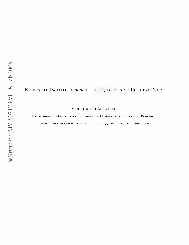 خرید و دانلود نسخه کامل کتاب Nonlinear Partial Differential Equations of Elliptic Type