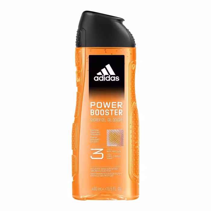 مشخصات، خرید و قیمت ژل شستشوی بدن،مو و صورت آدیداس مدل Power Booster حجم 400 میل ⭐️ ویان مارکت