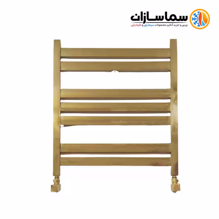 رادیاتور حوله خشک کن رویال استیل فلت طلایی مات 7 لول