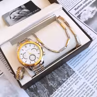 ست لوکس مردانه ساعت گردنبند دستبند انگشتر 300350440