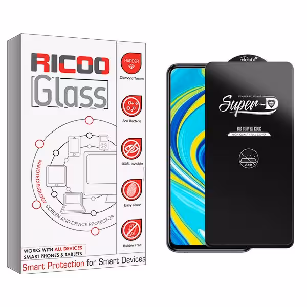 محافظ صفحه نمایش ریکو مدل RiC2 SuperD_ESD مناسب برای گوشی موبایل شیائومی Redmi Note 9