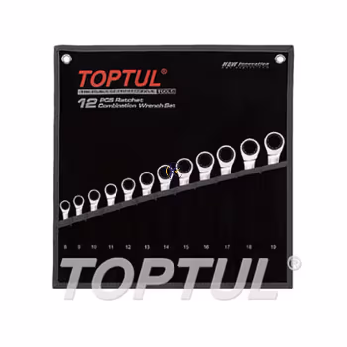 سری جغجغه ای 12 عددی بدون ضامن کیفی (بدون آدابتور) مدل GPAQ1202 تاپ تول TOPTUL